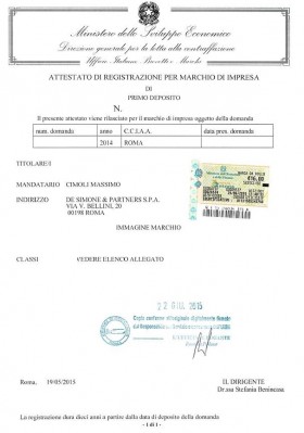 änderung Adresse Markeninhaber Italien Liesegang Italien