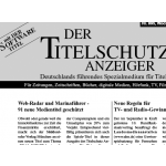 Titelschutzanzeige Deutschland